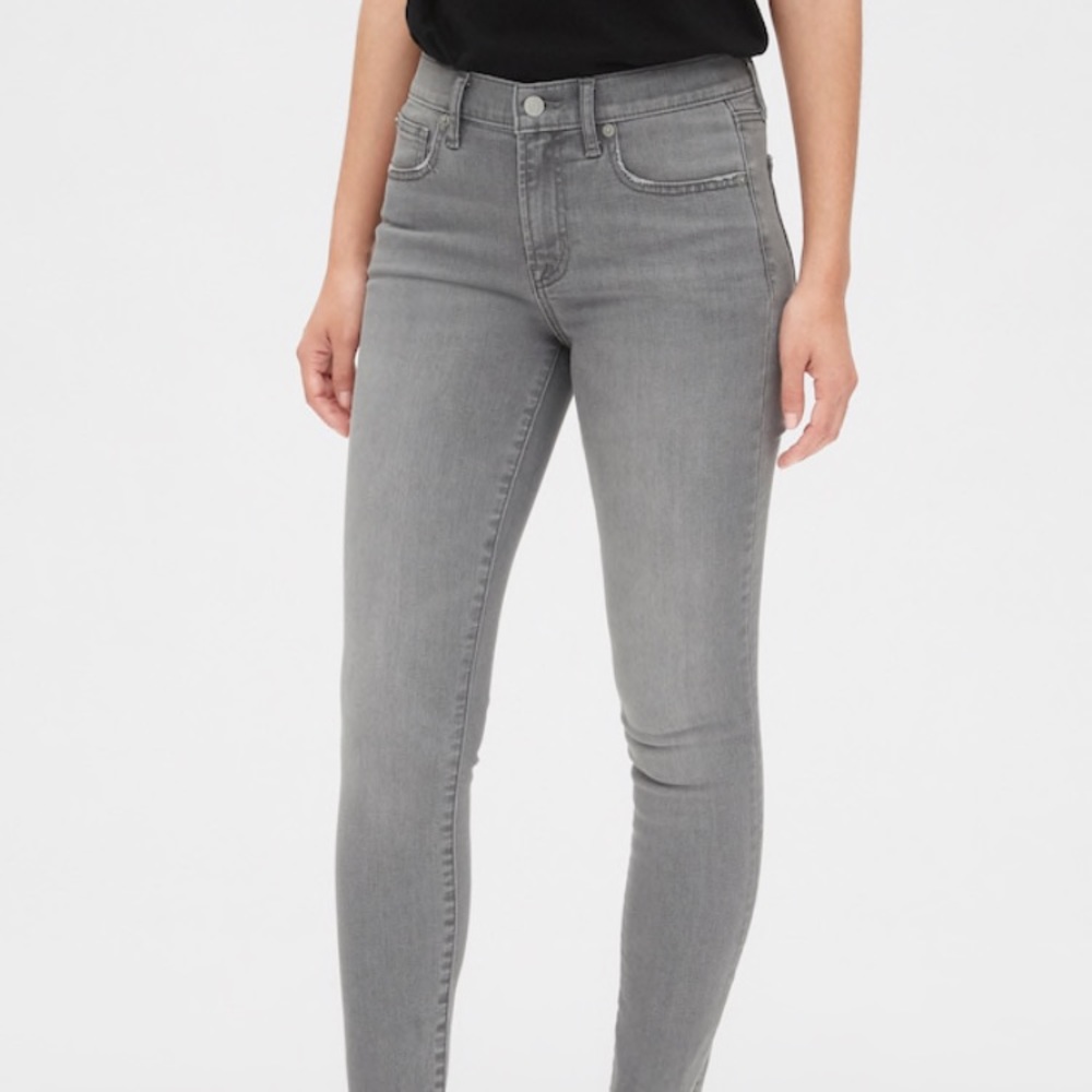 Gap gray washed jean leggings